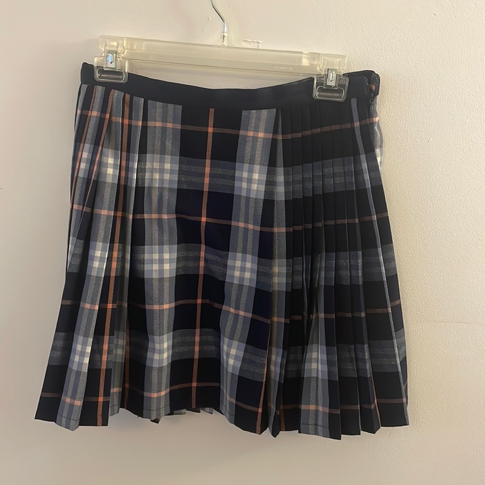 Plaid pleated skirt